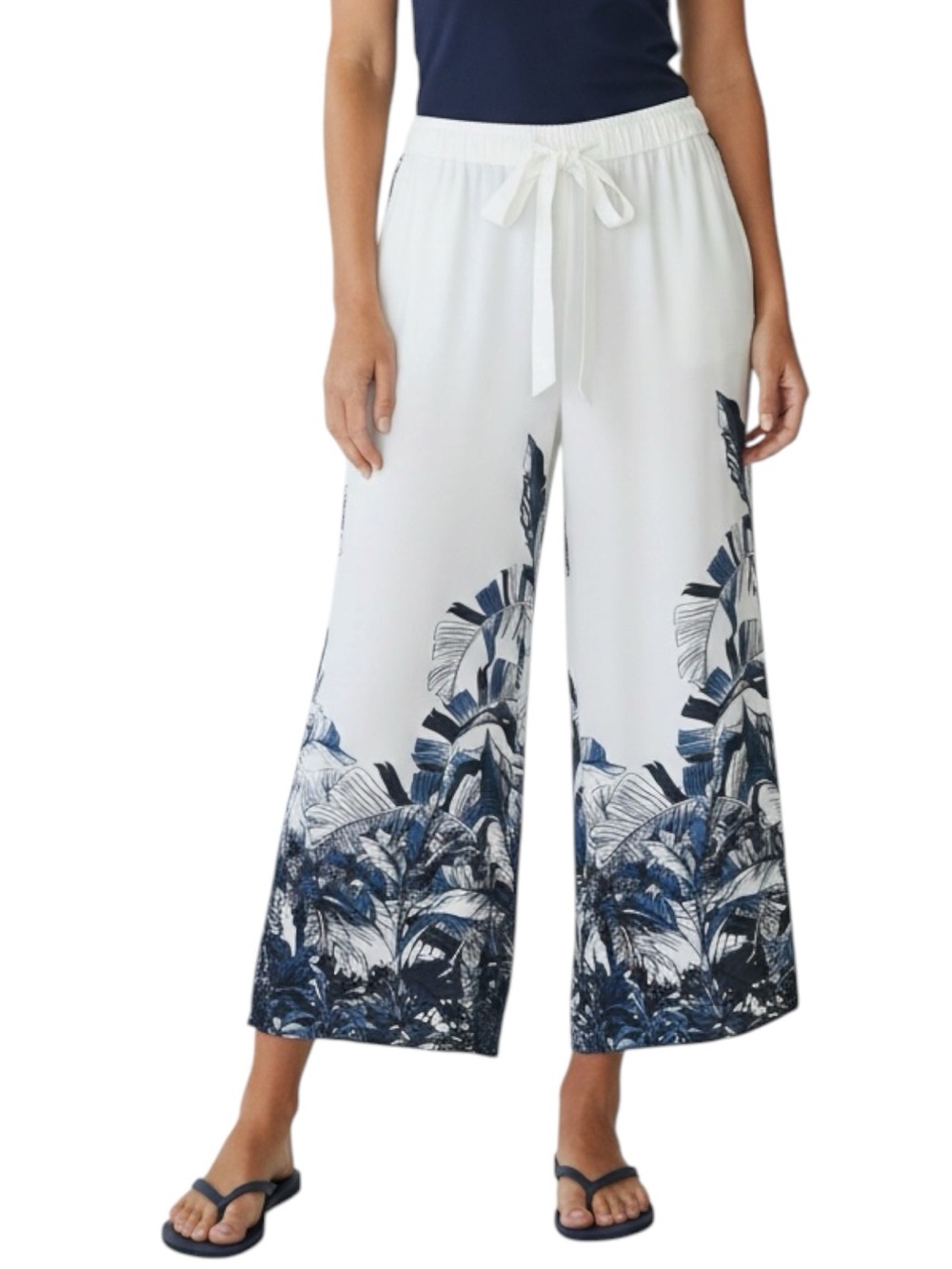 ANTHROPOGIE MAISON d’AMELIE Tropical Print Wide Leg Pants Size XS -- NWT
